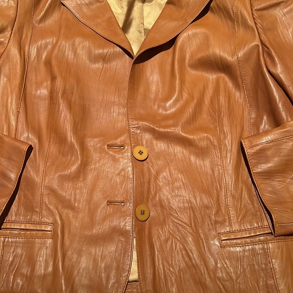 KOC leather jacket/blazer size 44 (European sizing) like a size 8 - Picture 2 of 4